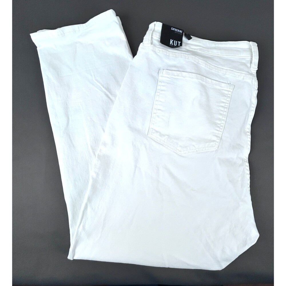 Kut From The Kloth Catherine Boyfriend White Denim Jeans Size 20W NWT - Picture 3 of 13